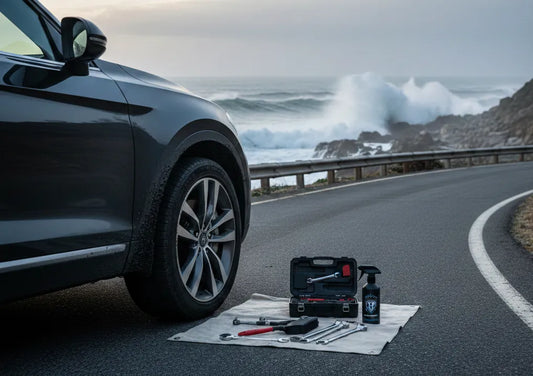 Best winter car maintenance tips for coastal regions with a car near the ocean