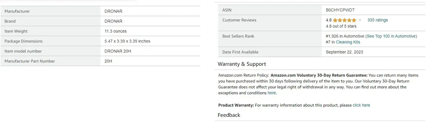 Graphene Ceramic Coating 20H with Self Healing and UV Track Technology Car Detailing Professionals 10+ Years of Protection