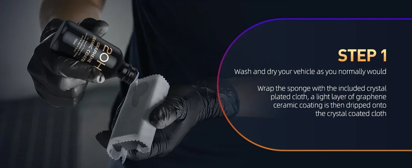 Graphene Ceramic Coating 20H with Self Healing and UV Track Technology Car Detailing Professionals 10+ Years of Protection