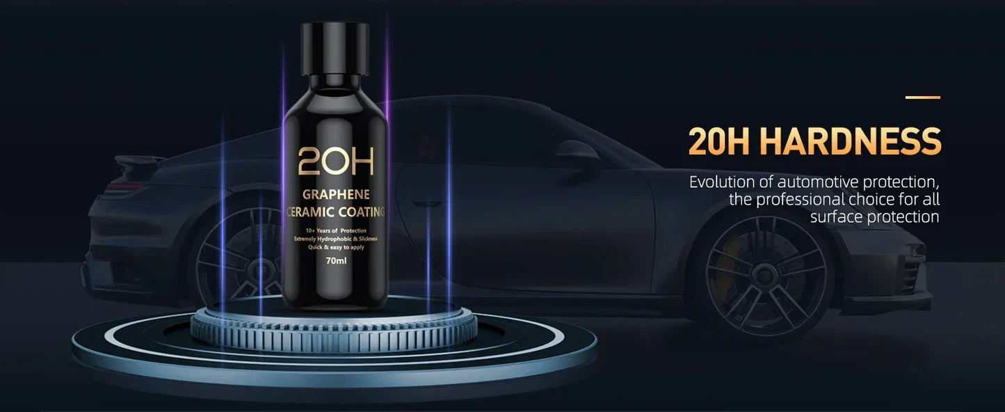 Graphene Ceramic Coating 20H with Self Healing and UV Track Technology Car Detailing Professionals 10+ Years of Protection